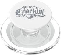 What's Cracking Funny tee Gothic Old English Graffiti Style PopSockets PopGrip para MagSafe