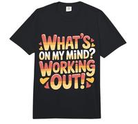 What's On My Mind Working out Pensamientos de Aptitud - Comfort Colors Adult Heavyweight T-Shirt