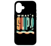 What's Sup Stand Up Paddle Surfing Vintage Supboard Carcasa para iPhone 16