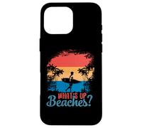 What's Up Beaches? Playa Palm Gafas de Sol Mar Tumbona Beach Carcasa para iPhone 16 Pro MAX