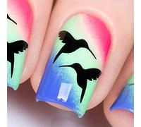 Whats Up Nails - Colibri Vinyl Stencils for Nail Art Design (2 Sheets, 40 Stencils Total)