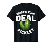 What's Your Deal Pickle Juegos de Palabras Risas - Camiseta gráfica económica, Hombre, Negro, L