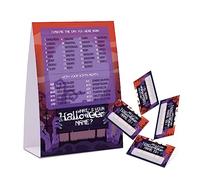 What's Your Halloween Name Game, paquete de 1 letrero y 30 etiquetas adhesivas de nombre, juegos de fiesta de Halloween, decoraciones de Halloween, suministros de actividades familiares para niñas,