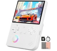 Whatsko RG40XXV Consola Retro Portatil,RGB Joystick de Iluminación de 4 Pulgadas de Pantalla IPS,64G TF Card con 5500+ Juegos,Soporte 5G WiFi Bluetooth 4.2 y HDMI TV de Salida(Blanco)