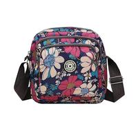 whatUneed Mommy Shoulder Bag, Bolsas de mensajero impermeables y ligeras de nylon para el cuerpo, cruzadas y ligeras, Bolsillo multibolsillos para damas y niñas