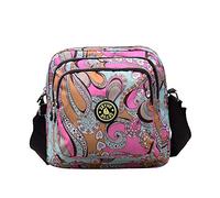 whatUneed Mommy Shoulder Bag, Bolsas de mensajero impermeables y ligeras de nylon para el cuerpo, cruzadas y ligeras, Bolsillo multibolsillos para damas y niñas