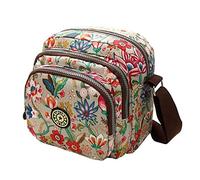 whatUneed Mommy Shoulder Bag, Bolsas de mensajero impermeables y ligeras de nylon para el cuerpo, cruzadas y ligeras, Bolsillo multibolsillos para damas y niñas