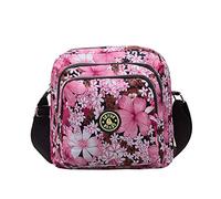 whatUneed Mommy Shoulder Bag, Bolsas de mensajero impermeables y ligeras de nylon para el cuerpo, cruzadas y ligeras, Bolsillo multibolsillos para damas y niñas