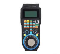 WHB04B-4 Controlador de volante USB de eje, MPG de alta precisión 100PPR con 13 botones macro, distancia de paso ajustable y pantalla LCD retroiluminada, control CNC inalámbrico para máquinas de