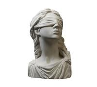 Whbbbj Estatua Abstracta de Busto Femenino con los Ojos vendados, Escultura de Busto de Diosa de la Justicia, Figura de Arte de Yeso Blanco de Lady Justice, for Abogados