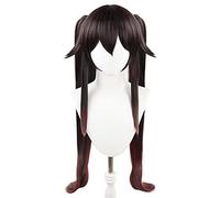 WHBHD 2021 Juego Genshin Impact Hutao Anime Cosplay Pelo Resistente al Calor Pelucas sintéticas Halloween 11 0cm Largas coletas gemelas