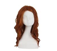 WHBHD 2021 Pelucas de Pelo de Viuda Negra Cosplay Larga Lamera Rizada for Mujeres Disfraz Natasha Romanoff Play Play