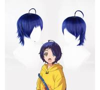 WHBHD 2022 Anime Cosplay Ropa Peluca, Maravilla Huevo Priority Ohto Peluca Ai, Pelo Corto Azul Oscuro con Peluca, for Halloween, Fiesta, Diaria, Carnaval, Vida Nocturna, Conciertos, Bodas