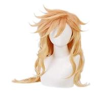 WHBHD 2022 Anime Cosplay Wig Demon Slayer Ghost Douma Anime Fair Halloween Partido Carnaval Peluca Menores y Mujeres Peluca Fans de Anime Regalo(Pelo Largo Amarillo)