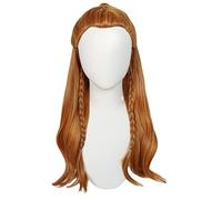 WHBHD 2022 Anime Game Cosplay Peluca for Genshin Impact Aloy, Mujeres Larga Larga Brown Brown Modeling Fiesta Dress Up Peluca, Pelo sintético Resistente al Calor + Gorra de Peluca