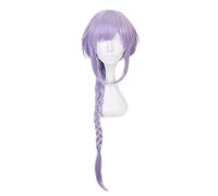 WHBHD 2022 GENSHIN Impact Cosplay QIQI Mujeres 75 cm Light Light Purple Peluca Cosplay Anime Cosplay Pelucas Pelucas sintéticas Resistentes al Calor Halloween