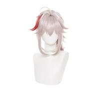 WHBHD 2022 Genshin Impact kazuha Cosplay 36cmshort Wig Cosplay Traje Resistente al Calor Pelo sintético Hombres Mujeres Carnaval Party rol Juego Peluca