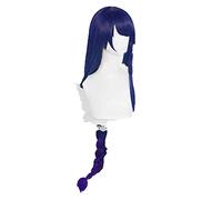 WHBHD 2022 Genshin Impact Shogun Cosplay Peluca pre de Estilo 100 cm Azul Largo Resistente a Calor Pelucas sintéticas Anime Cosplay Pelucas Pelo Halloween
