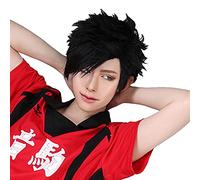 WHBHD 2022 Haikyuu !!Voleibol Tetsurou Kuroo Tetsuro Short Black Styled Resistente al Calor Resistente de Cosplay Peluca