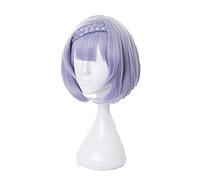 WHBHD 2022 Juego GENSHIN Impact Noelle Light Purple Pelo Corte Pelo DE Pelo DE Pelo DE Cosplay PROPSES DE Cosplay Pelo SINTÉTICO Pelo ROPOBLE