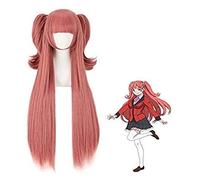 WHBHD 2022 Kakegurui Jugador Compulsivo Yumemite Yumemi Peluca Larga Cosplay Traje Resistente al Calor Pelo sintético Pelucas de Juego de Fiesta