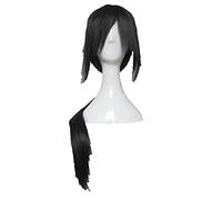 WHBHD 80 cm de Largo sintético Cosplay Peluca Wig mowsks APH Negro APH Pelucas de Pelo Resistentes al Calor de Yao Uchiha Itachi + Tapa de Peluca