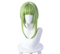 WHBHD Anime Aseo-Bound Hanako-kun Cosplay Peluca Nanamina Sakura Peluca Fluorescente Verde Cosplay Anime Wig Resistente al Calor Pelucas sintéticas