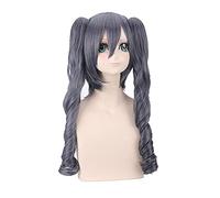 WHBHD Anime Black Butler Ciel Phantomhive Mujeres Larga Peluca Cosplay Peluca Play Play Oscuro Gris Color 80cm