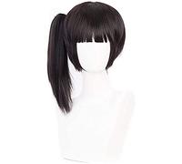 WHBHD Anime Cosplay Pelucas Demon Slayer Tsuyuri Kanawo Unilateral Ponillo de Caballo Peluca de Pelo Corto Cosplay Pelucas de Fiesta+ Peluca Cap