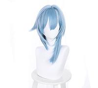 WHBHD Anime Cosplay Pelucas Genshin Impact EULA Cosplay Peluca for los Accesorios de Accesorios de Fiesta de Halloween con Tapa de Peluca Gratis