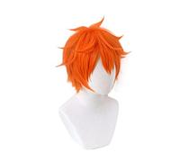WHBHD Anime Haikyuu !! Hinata Shoyo Cosplay Peluca Naranja Corta Haikyu Pelo de Fibra Resistente al Calor + Peluca Cap Anime Papel Play for Adultos