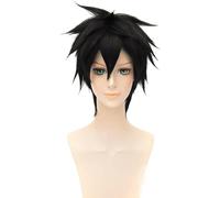 WHBHD Anime Shisui Uchiha Cosplay Wig Short Negro Negro Resistente al Cabello Sintético Pelucas Pelucas de Pelucas + Peluca Cap