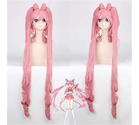 WHBHD Anime Wig Marinero Luna chibiusa Cosplay Peluca Marinero Chibi Rosa Pelucas sintéticas de Halloween Fiesta de Fiesta Peluca + Peluca Gorra