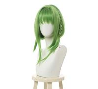 WHBHD Aseo-Alojado Hana-kun Nanamine Sakura Cosplay Peluca Peluca Verde Corta Cosplay Pelucas de Cosplay Pelo sintético Resistente al Calor
