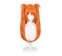 WHBHD Asuka Langley Cosplay Neon Genesis Evangelion Cosplay Mujeres Larga Anaranjado Peluca Panalera Cosplay Resistente al Calor Pelucas Sintéticas
