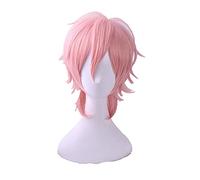 WHBHD Ayato Yuri Rosa Peluca Corta Cosplay Disfraces de Cosplay Yarichin Bitch BU Club Resistente al Calor Pelucas de Fiesta de los Hombres de los Hombres +