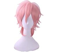 WHBHD Ayato Yuri Rosa Peluca Corta Cosplay Disfraces de Cosplay Yarichin Bitch BU Club Resistente al Calor Pelucas de Fiesta de los Hombres de los Hombres +