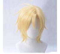 WHBHD Banana Fish Ash Lynx Cosplay Wig Aslan Jade Callenreese Short Rubia Wig Anime Golden Wig Hombres Resistente al Calor con la Tapa de la Peluca