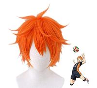 WHBHD Cosnoble Hinata Shoyo Wig Anime Haikyuu Cosplay Traje Corto Naranja Pelo