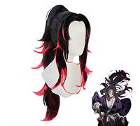 WHBHD Cosplay Accesorio Anime Demon Slayer: Kimetsu No Yaiba Cosplay Largo Curly Hair Peluca Sintética Gold Marrón Gradiente Rojo Corta Red Straight Wig (Color : P8/613, Size : One Size)
