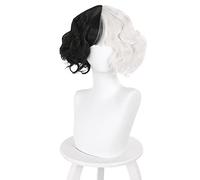 WHBHD Cruella DE VIL Cosplay Pelo Caliente Resistente Pelo SINTÉTICO DE CARNAVIAL DE Halloween Props