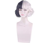 WHBHD Cruella DE VIL Cosplay Pelo for Forma DE Halloween Accesorios Accesorios con CABLA DE Pelo Free