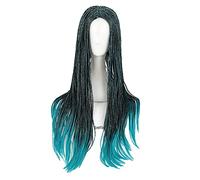 WHBHD Descendientes 2 UMA Cosplay Peluca Trenzada Resistente al Calor Resistente al Pelo sintético + Gorra de Peluca