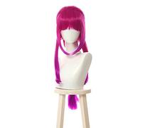 WHBHD Elderwood Ahri Cosplay Pelucas largas Trenzas mezcladas Hot Rosa Pink Peluca Peluca Resistente al Calor Pelo sintético perucas