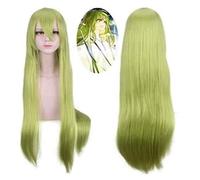 WHBHD Fate Grand Order Enkidu Anime Cosplay Peluca Cosplay Peluca Comic- con Fiesta de Halloween Carnaval Adulto Hombres y Mujeres Atracenes de Anime Regalo( Peluca de Pelo Largo Verde)