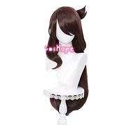 WHBHD Genshin Impact Beidou Cosplay Mujeres 80cm Navidad Brown Wig Cosplay Anime Cosplay Pelucas Pelucas Sintéticas Resistentes al Calor Halloween