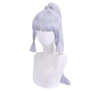 WHBHD GENSHIN Impact Cosplay Pelucas Cosplay Larga Pelucas Grises Largas Resistente al Calor Pelo Sintético Anime Juego Adulto Halloween Papel Pelucas