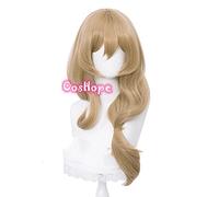 WHBHD GENSHIN Impact Lisa Cosplay Mujeres 65cm Navidad Lino Peluca Cosplay Anime Cosplay Pelucas Resistente al Calor Pelucas Sintéticas Resistente al Calor Halloween