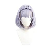 WHBHD GENSHIN Impact Noelle Cosplay PELES del Juego COS Cost Corte Corte PÚRTIAL BRAADIDO Pelo con BLAGS Cabello sintético Resistente al Calor