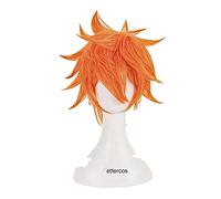 WHBHD Haikyuu !! SHOYO Hinata SYOUYOU Cosplay Pelo Corte Naranja Corriente Rizado Resistente al Calor Sintético Peluca + Tapa de Peluca